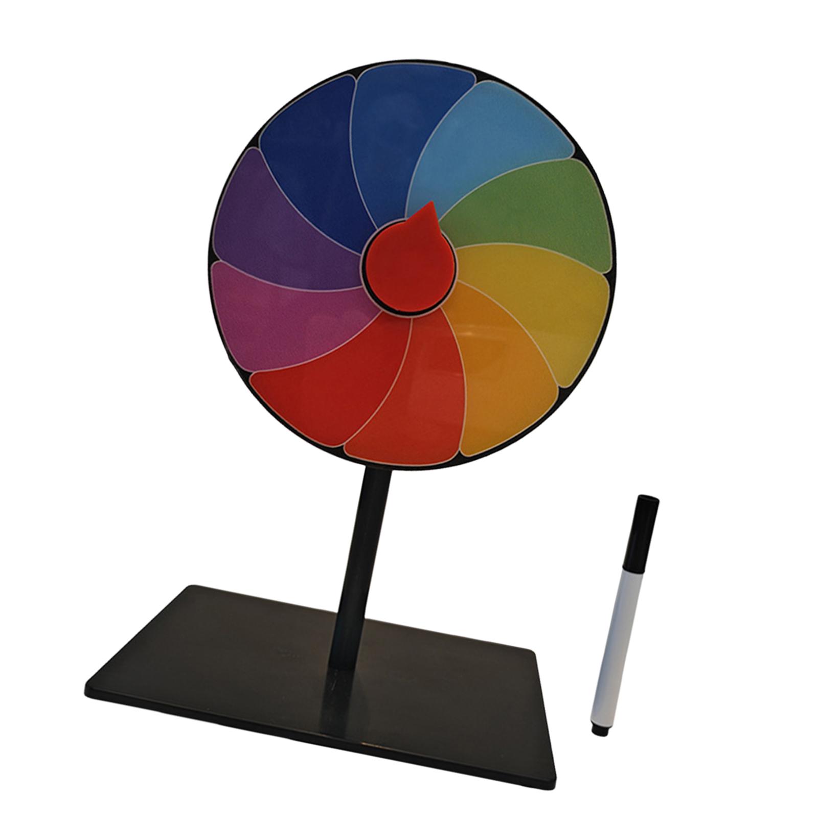 

Tabletop Prize Turntable Portable Editable with Marker for Gatherings Party Supermarkets Interactive Learning Game Tradeshow