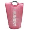 Foldable Large Oxford Cloth Laundry Basket - Washable, Portable, with Aluminum Handles