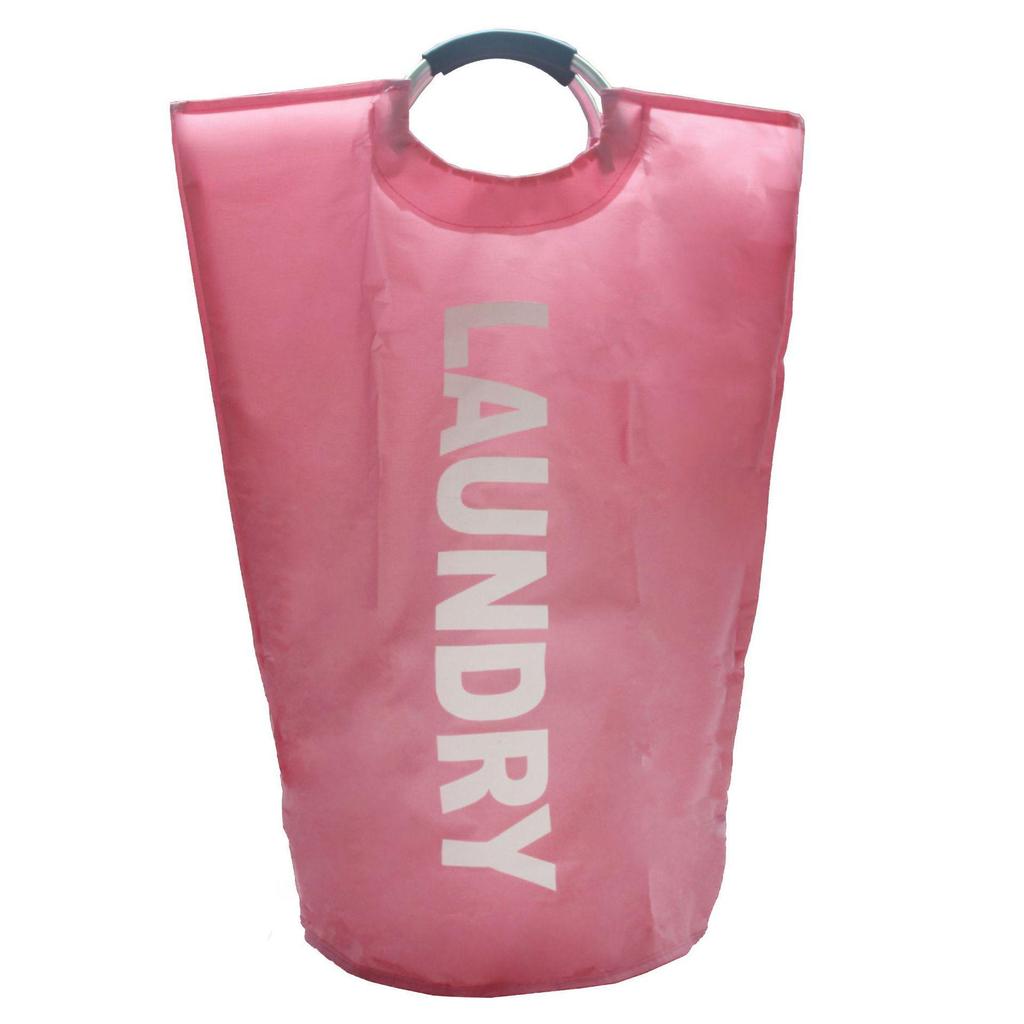 Foldable Large Oxford Cloth Laundry Basket - Washable, Portable, with Aluminum Handles