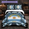 Argentina Football Pattern 3 Pieces Bedding Set Soft Microfiber Duvet Cover with Pillow Cases for Bedroom