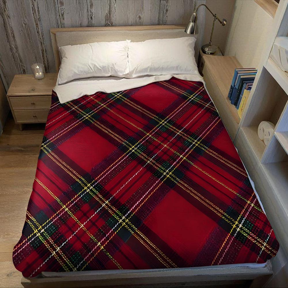 Klassische Tartan karierte Flanelldecke Warm Weich Halloween Weihnachten Sofa Warm Gemütlich Dekorative Deko Geschenk für Alle Jahreszeiten