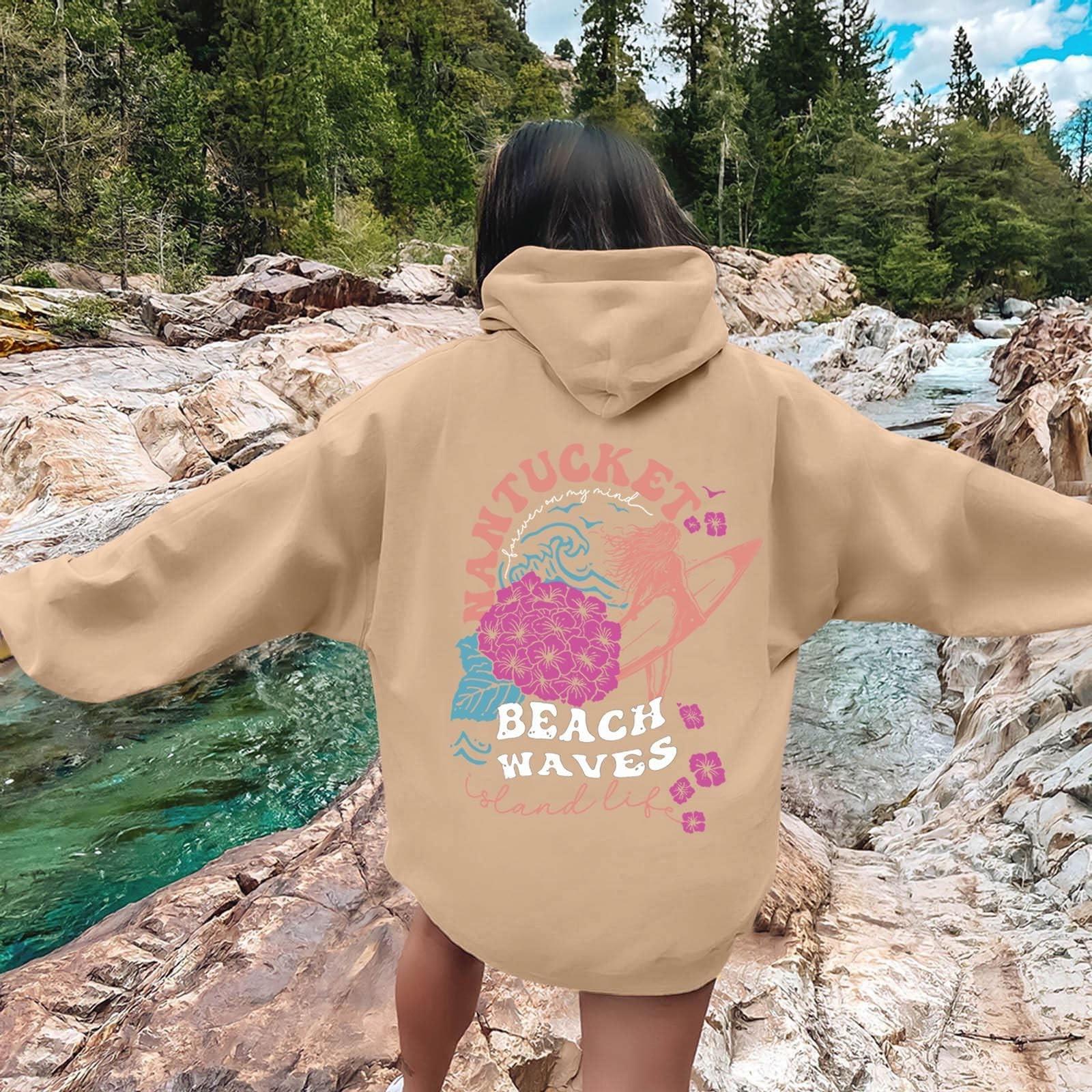 

Женская мода легкий длинный рукав пуловер толстовки с капюшоном с карманами графическая толстовка XXL верблюд