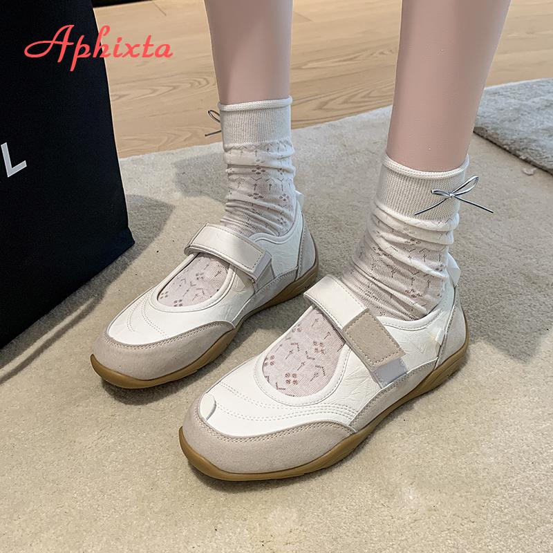 Fashion Aphixta Flat With Women Loafers Patchwork Flats Hook Loop Height Increasing Casual Shoes Pink Loafers Comfortable Woman Shoes