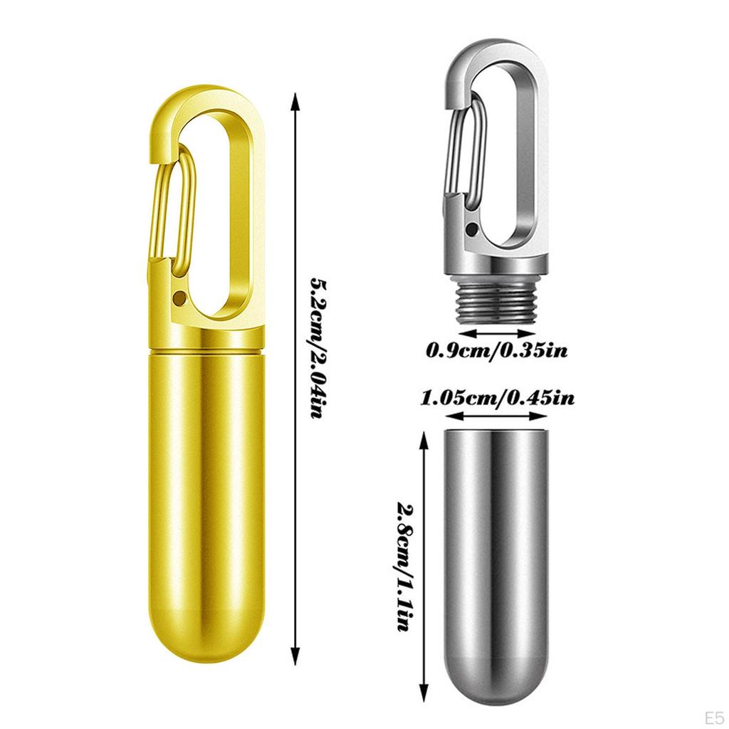 Compact Pill Organizer with Keychain Attachment - Convenient Storage for On-the-Go