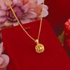 Gold Hydrangea Hollow Box Chain Necklace for Women - Exquisite, Versatile Clavicle Jewelry