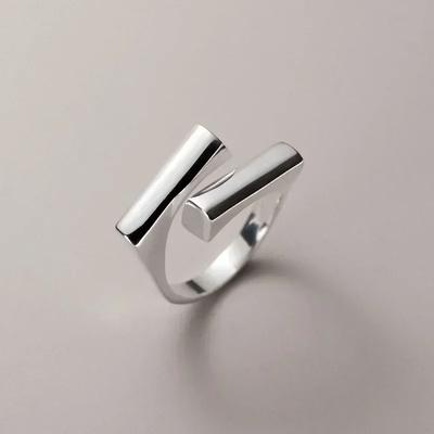 925 Sterling Silver Fashion Rings for Women Geometric Irregular Adjustable Opening Finger Ring Luxury Jewelry Gifts Party Accessories Ring