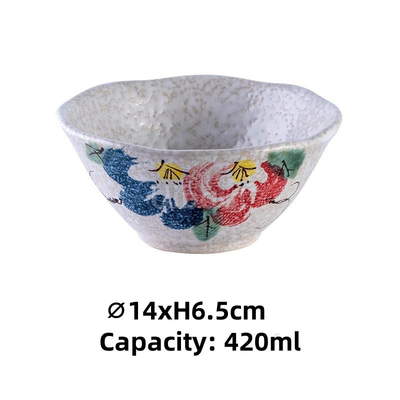 5inch 5.5 Inch Japanese Ceramic Rice Bowl Porcelain Dishes Pretty Restaurant Table Top Items Soup Noodles Sauce Bowls Dinnerware