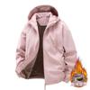 OO Fleece Verdickt Einfarbige Jacke Herren Locker Trend Outdoor Wasserdicht Freizeit Kapuzenjacke Herren