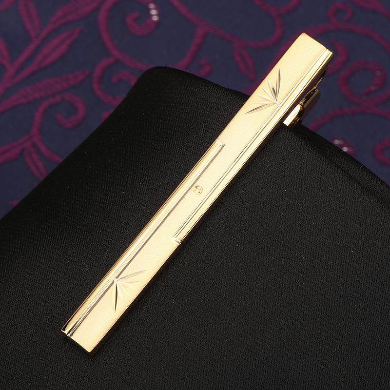 Herren Mode Vielseitige Krawattenklammer Business Anzug Gold Silber Hochzeit Herren und Damen Anstecknadel Koreanische Version Sicherheitskragenclip