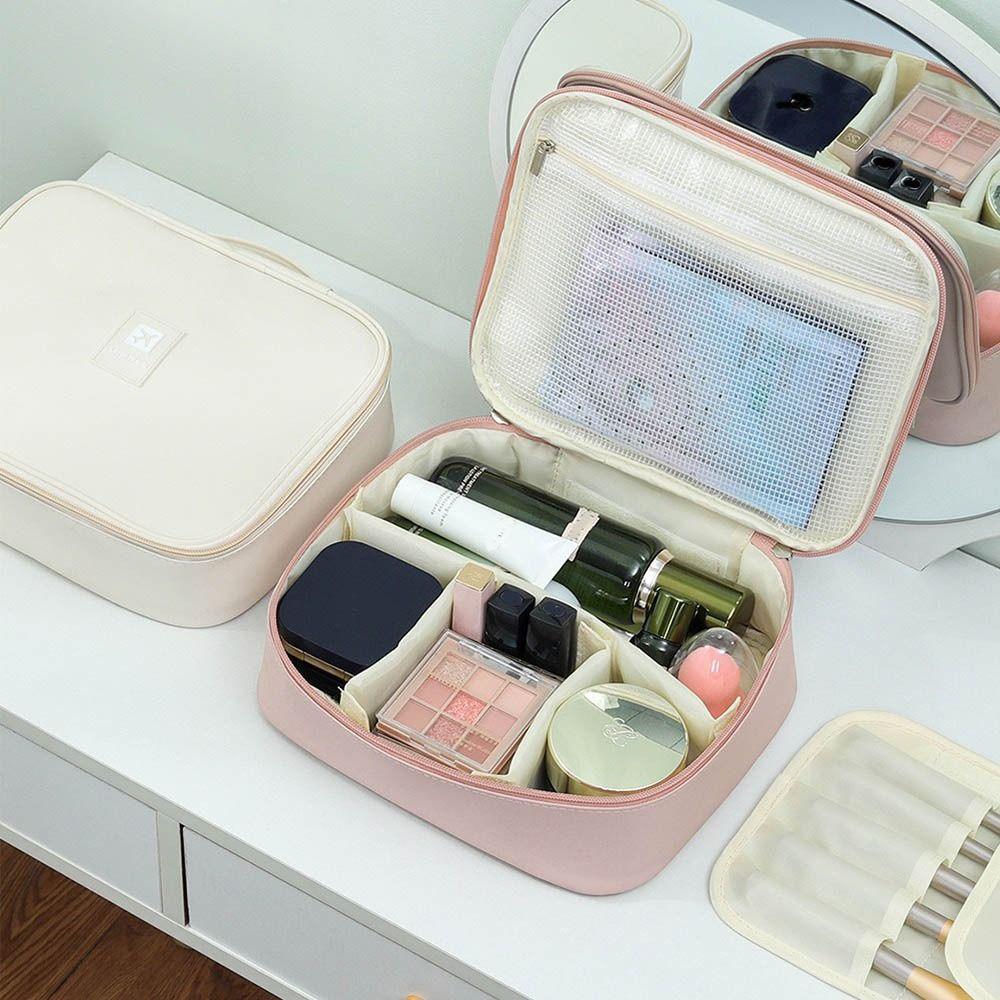 Large Capacity Women Cosmetic Bag Handheld Makeup Storage Bag Travel Toiletry Bag  Travel