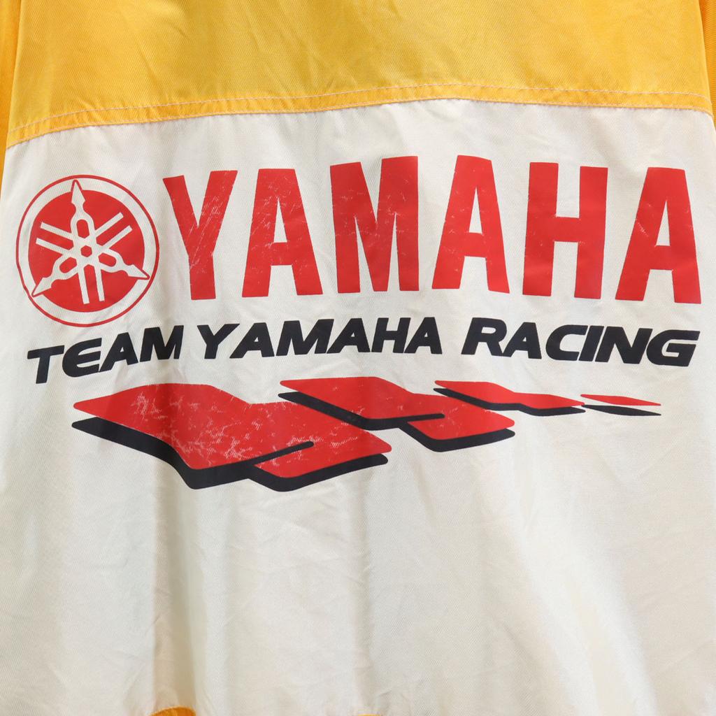 YAMAHA Windbreaker LL Yellow Mesh Lining Men's Used