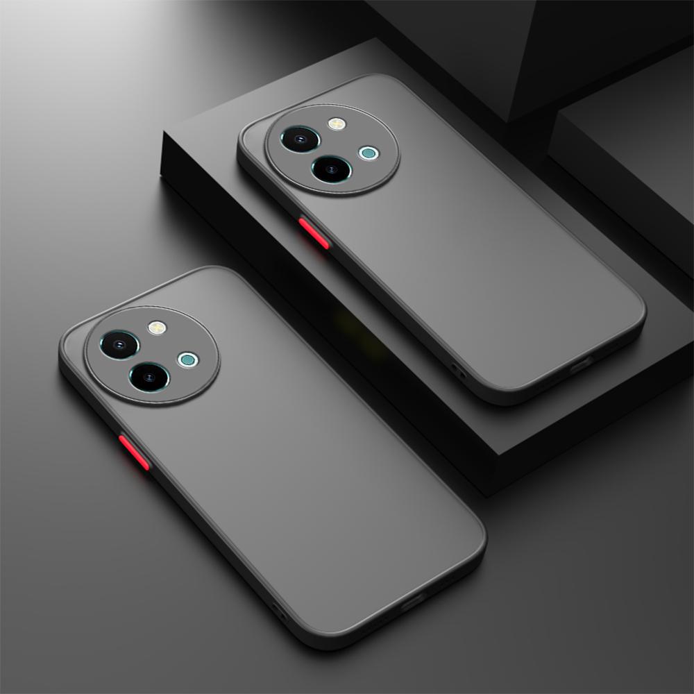 Matte Hard PC Phone Case for VIVO Y18 Y38 Y03 4G Y18E Y100 Shockproof Armor TPU Camera Lens Protection Silicone Edge Cover for Vivo Y 38 18