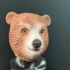 Bruine beer latex dierenhoofddeksel, feestmasker