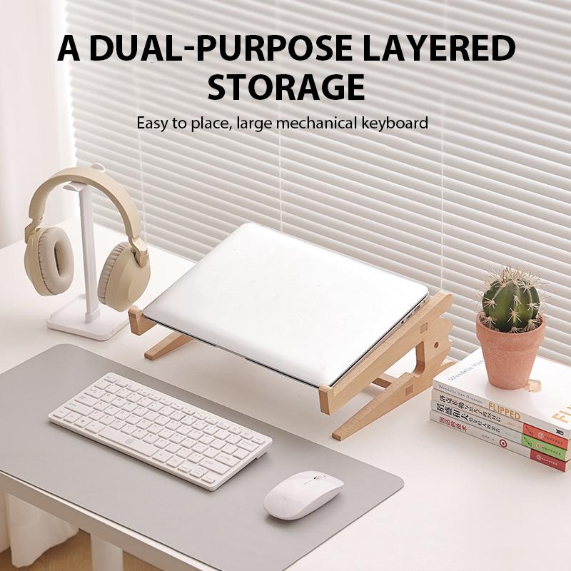 Solid Wood Laptop Stand Removable Vertical Bracket Cooling Base For Macbook Air Pro Accessories Convenient
