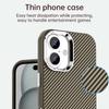 For iPhone 16 Plus Case Cell Phone Hybrid Back Cover Carbon Fiber Texture