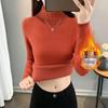 2025 Autumn/Winter Women's Plus Size Knit Fleece Sweater - Slimming, Cozy Inner Layer, Warm and Stylish.