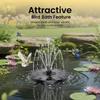 High Efficiency Solar Fountain Pump with 6 Spray Nozzles Adjustable Water Pattern for Bird Bath Garden Pond Pool Courtyard