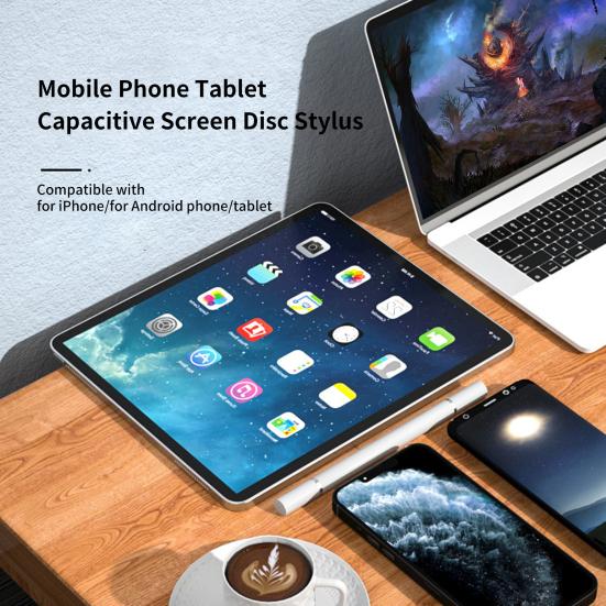 Capacitive Pen Dual Heads Precise Positioning High Sensitivity Multi-function Conductive Smooth Writing Portable Universal Tablet PC Phone Pencil