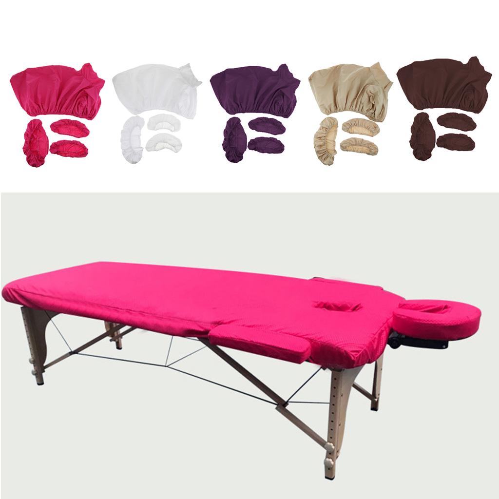4pcs Massage Table Bed Fitted Sheets Pad Gesicht Wiege Pillow Covers Set 185x60cm/7x0 inch