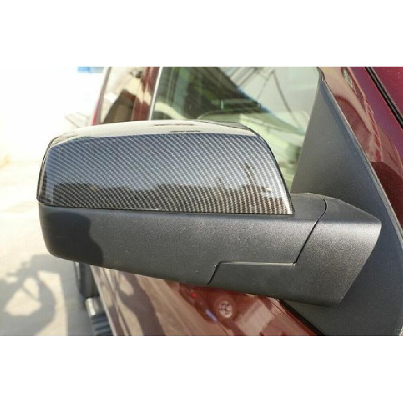 2Pcs Side Door Rearview Mirror Cover Trim For Chevy Silverado GMC Sierra 2014-18