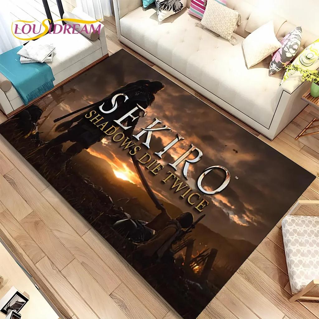 3D HD Sekiro Series Game Gamer Area Rug,Carpet Rug for Home Living Room Bedroom Sofa Doormat Decor,kids Play Non-slip Floor Mat