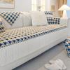 Velvet Color Matching Pleated Stitching Sofa Cushion Winter Retro Special-Shaped Thick Warm Sofa Cover Cover Cloth