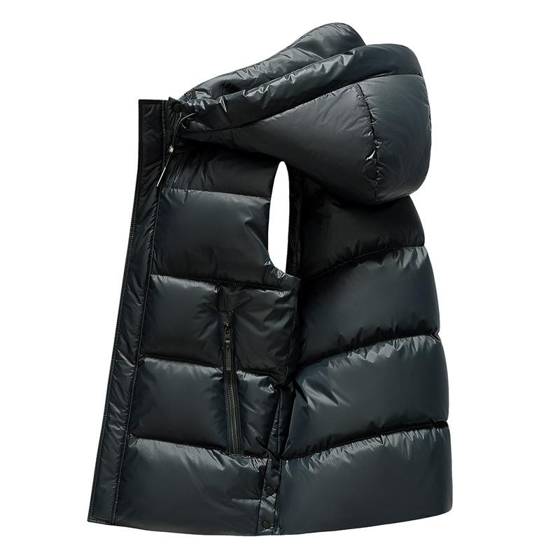 Autumn and Winter New Style Simple and Versatile Down Vest Men's Youth Fashion Warm Vest Trendy Down Vest