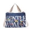 Fashion letter canvas small bag women 2025 new casual fashion messenger mobile phone bag going out tote bag simple