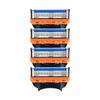 Men's Orange-Blue Five-Layer Razor, Universal Blade, Full Body Washable, Portable Trimmer