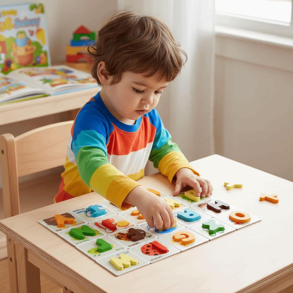 Double-Sided English Alphabet Puzzle Game Alphabet Puzzle Matching Board  Children Kids Boys