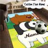Custom Name Brown Bear Celebration Carpet, Chair Rug,Area Rug for Office Bedroom living rooms bedroom, Doormat decor Christmas fan gifts