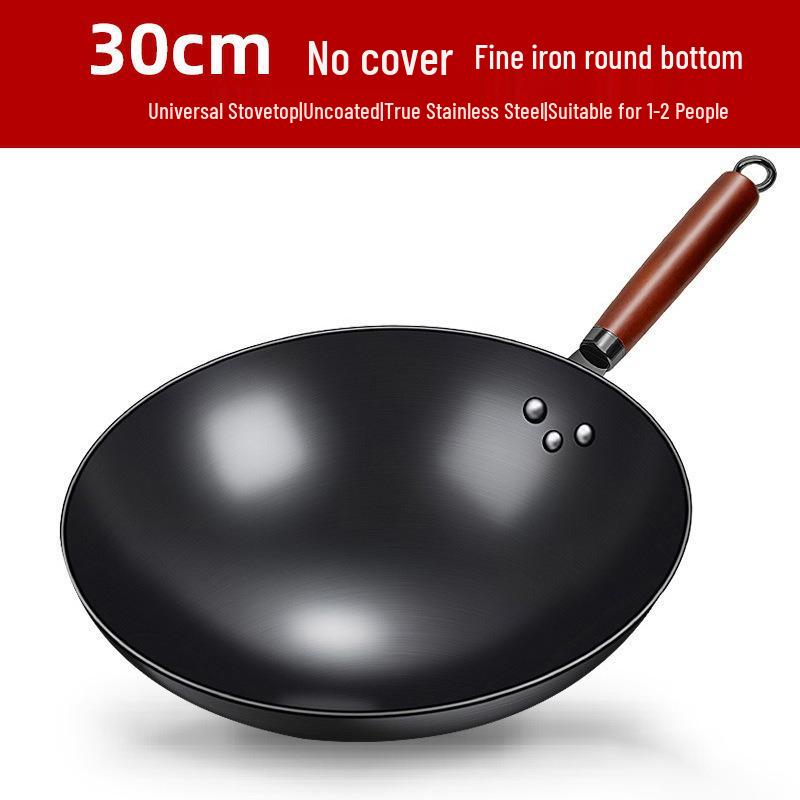 Authentic Zhangqiu Traditional Iron Wok - Non-stick, No Coating, Perfect for Gas Stoves