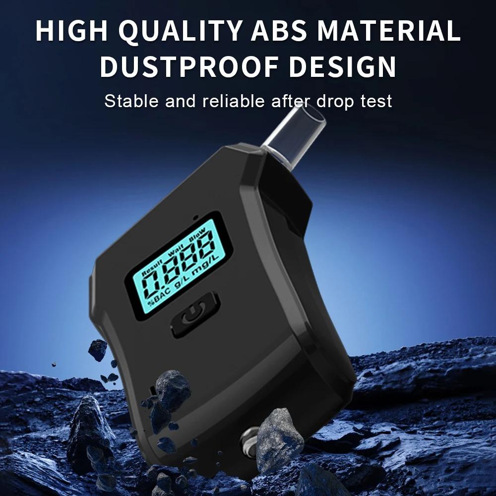 Přenosný digitální alkohol tester s baterkou, profesionální vysoce přesný dechový analyzátor s hlasovým ovládáním