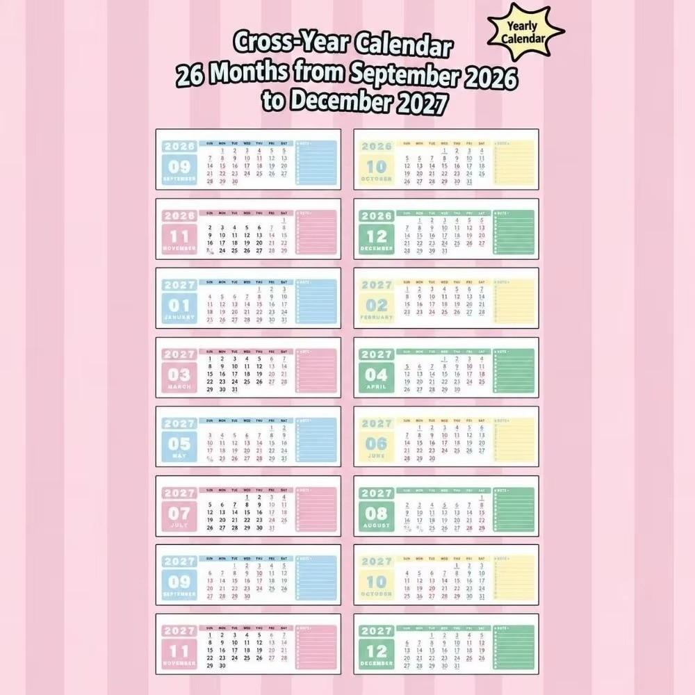 Foldable Stand 2027 Desk Calendar Simple Design Table Calendar INS Standing Calendar Home Office