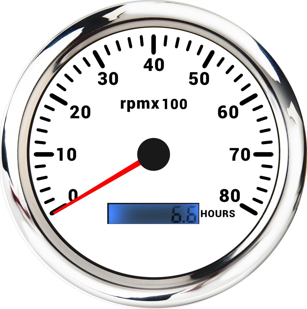 Universal 110MM Speed Tachometer with 3k/4k/6k/7k/8k RPM Meter for Car Boat Marine 7 Color LED Digital Tach Hourmeter Sensor M18
