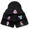 Autumn and winter trendy cartoon knitted hats for men and women labubu Embroidered student knit hat, warm hat