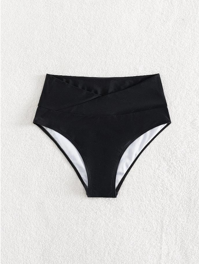 

Плавки-бодикон с высокой посадкой - Однотонные, Купальники женские в отпускном европейском и американском стиле Medium