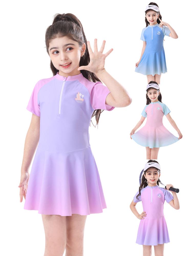 Korean Style Cartoon Swimsuit for Kids - One-Piece or Toddler Two-Piece Options