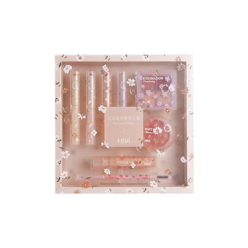 8-Piece Beauty Set with Lipstick, Concealer, Eyeshadow, Eyebrow, and Blush Makeup