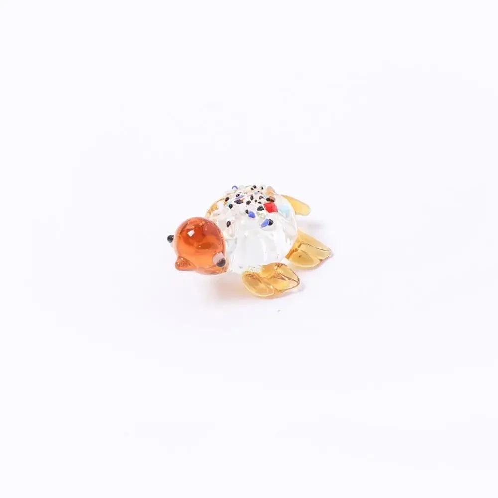 Fashion Colorful Sea Turtle Figurines High Borosilicate Glass Sea Turtle Sea Animal Collectibles Tiny Turtle Glass Ornaments