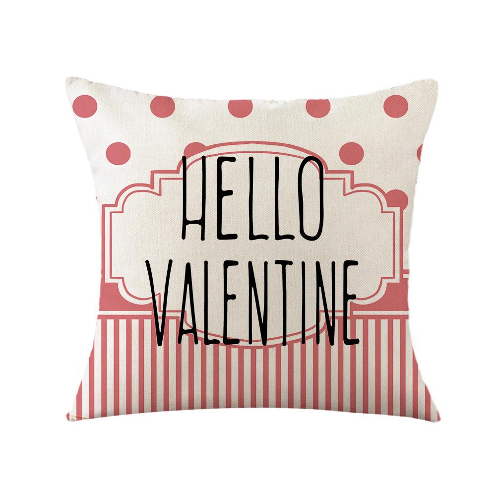 New Valentine's Day Sofa Cushion Home Office Sofa Cushion Hand-painted Printed Cushion Cover