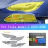 For Tesla Model S -2026 Car Front Taillight TPU Transparent Armored Protective Film Headlight Black Taill Golden Cover Films