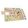 Toddler Skill Board Unlocking Theme Hand Eye Coordination Thickened Wood Sensory Board for Education