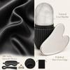 3/4/5/9Pcs Silk Sleep Set Eye Mask Satin Bonnet Memory Foam Pillow Gua Sha Ice Roller Face Massager Women Gift Style Accessories
