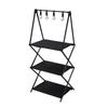 Portable Aluminum Multi-Layer Folding Storage and Drying Rack for Camping