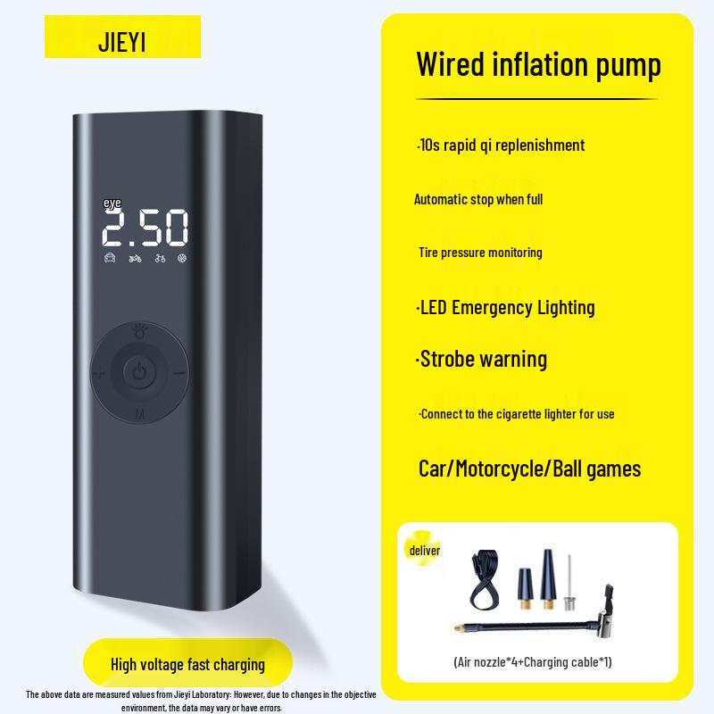 

Wireless Car Tire Inflator with Pressure Gauge - Portable Electric Pump for Car Tires