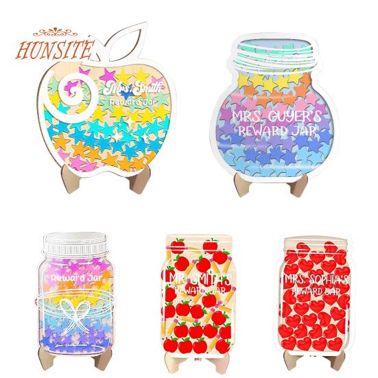Magnetická nádoba na odměny Stars, barevné žetony, nástroj pro správu třídy