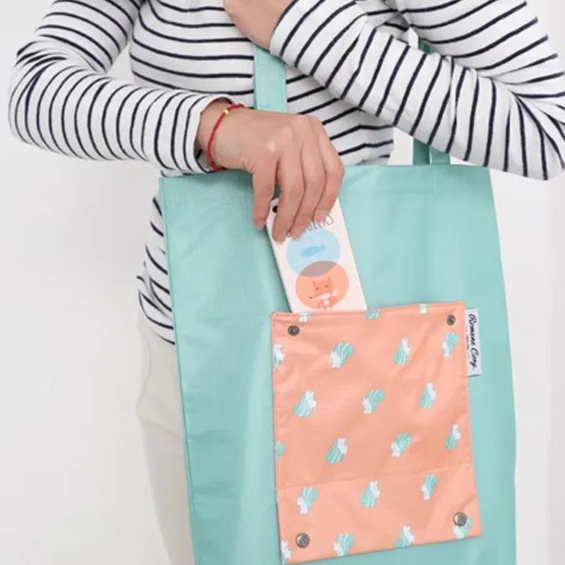 Cartoon Animal Waterproof Clothing Storage Bag Organizing Bag Travel Folding Shopping Shoulder Bag Storage Baging Reusable Clothing Storages Artifact