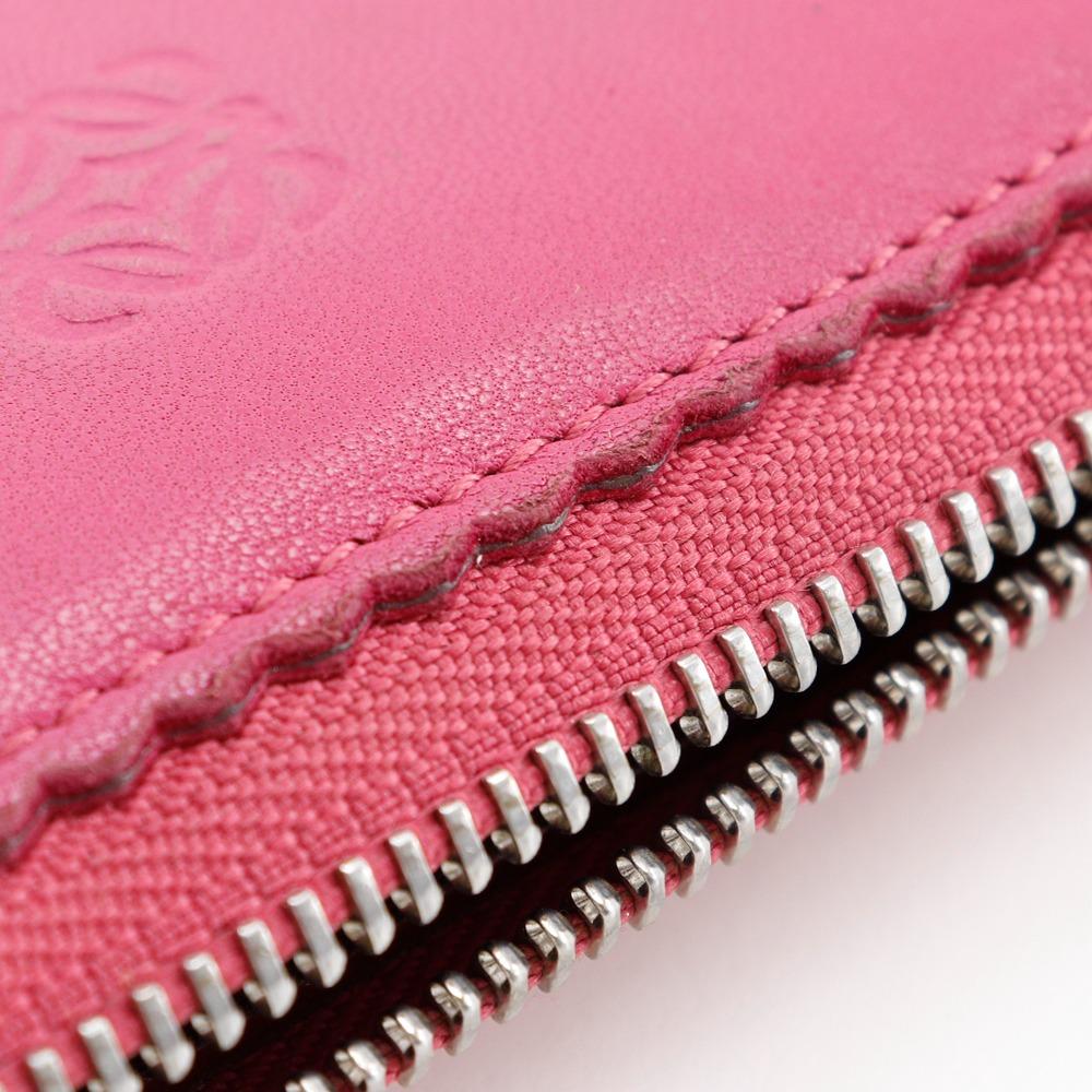 LOEWE anagram Purse pink lambskin Women Used