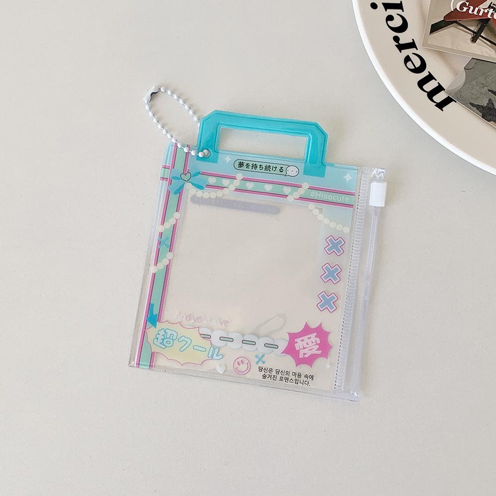 Aesthetic Kpop Photo Card Holder 3 Inch Creative Display Pouch with Lanyard for Collectors Cute Student Anime Badge Carrier